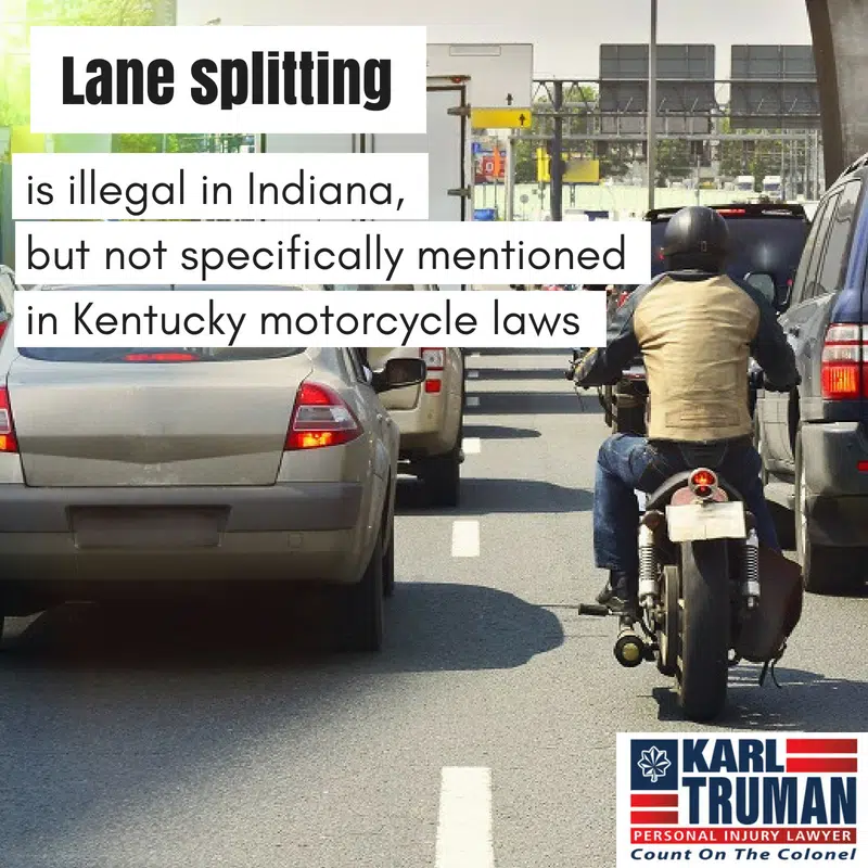 Lane splitting laws in Kentucky and Indiana | Truman Law