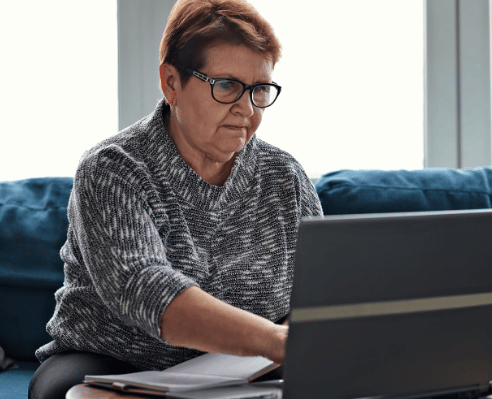 a person searching the web for a social security disability lawyer