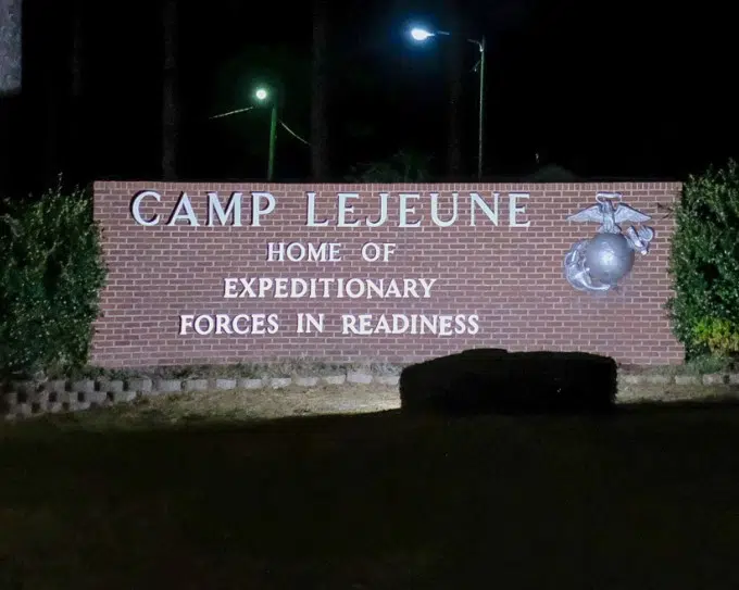 Camp LeJeune sign