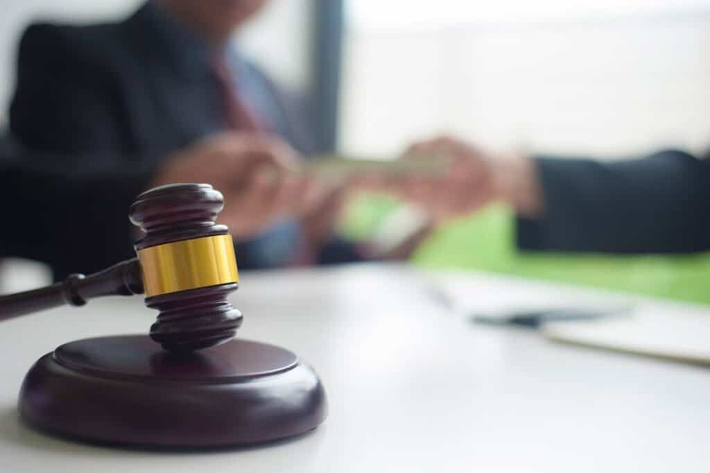 closeup of a gavel